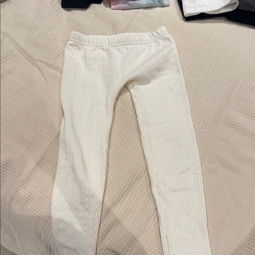 Place Cream Knit Leggings(Ships from OR)